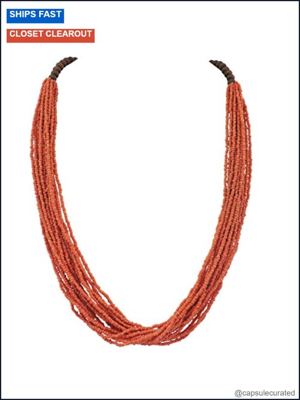 Handmade Beaded Statement 33" Necklace with Gift Box